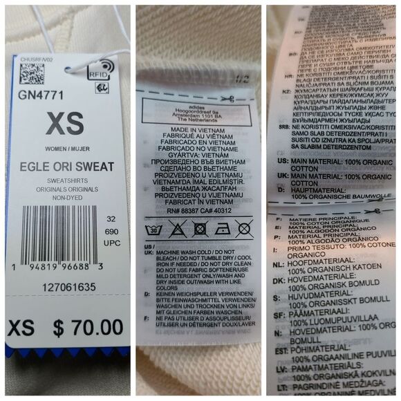 NWT|Adidas Adicolor Essentials x Egle Embroidered Sweatshirt, XS - Picture 12 of 13